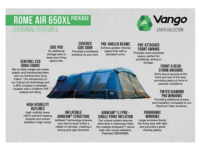 Vango Opblaasbare Tent Rome Air 650 Xl 6 Vango Opblaasbare Tent Rome Air 650 Xl - Afbeelding 4
