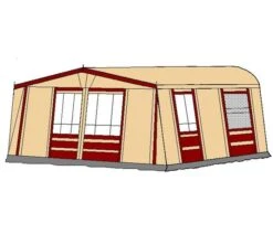 Te Velde Voortent Prelude 350 Cm Bordeaux -KampeerKoning Verkoop 14 tevelde voortent prelude bordeaux 350 rechts 1