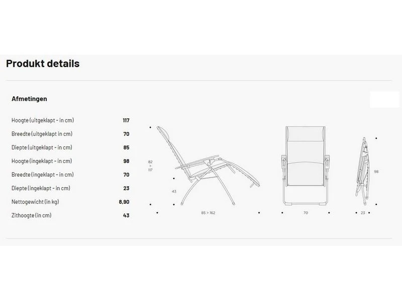 Lafuma Relaxstoel Evolution Becomfort Dark Grey 8902 6 Lafuma Relaxstoel Evolution Becomfort Dark Grey 8902 - Afbeelding 4