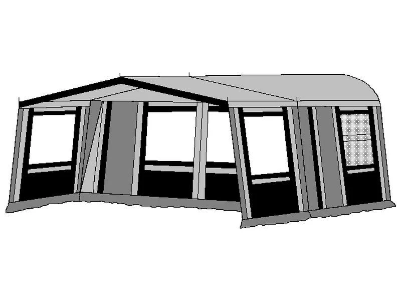 Hele Luifel Voor Voortent Aanritsbaar De Wenne Serie Antraciet 4 Hele Luifel Voor Voortent Aanritsbaar De Wenne Serie Antraciet - Afbeelding 2