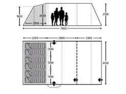 Nieuwe uitgaven -KampeerKoning Verkoop 21 1 kampa opblaasbare tent croyde 6 air 9120001252