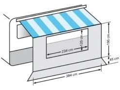 Eurotrail Universele Voorwand Met Raam 400 -KampeerKoning Verkoop 22 1 eurotrail universele voorwand met raam 400 etct 0023 400