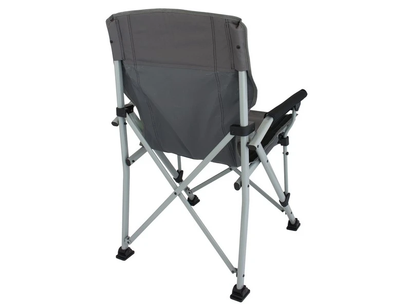 Eurotrail Vouwstoel Bolzano Grijs-Zwart 4 Eurotrail Vouwstoel Bolzano Grijs-Zwart - Afbeelding 2
