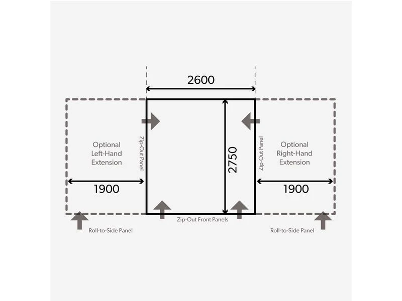 Kampa Dometic Opblaasbare Voortent Club Air Pro 260 S 4 Kampa Dometic Opblaasbare Voortent Club Air Pro 260 S - Afbeelding 2