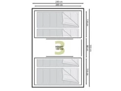 Eurotrail Vis-a-vis Tent Santiago BTC -KampeerKoning Verkoop 55 2 eurotrail santiago btc plattegrond ette0609 2701