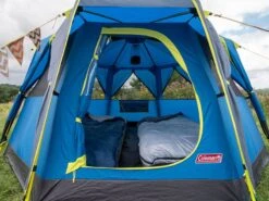 Coleman Familie Tent Octago Blue-lime -KampeerKoning Verkoop 65 3 coleman familie tent octago blue lime 2000035194