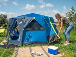 Coleman Familie Tent Octago Blue-lime -KampeerKoning Verkoop 65 4 coleman familie tent octago blue lime 2000035194