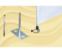 Bo-Camp Windschermharing 30 Cm 4 Stuks -KampeerKoning Verkoop bo camp windscherm haring met plaat 4 stuks 4163900 2