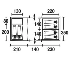 High Peak Porto 6 -KampeerKoning Verkoop high peak koepeltent porto 6 plattegrond 12240 2
